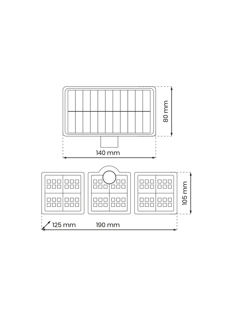 Naświetlacz Solarny Flexi Potrójny