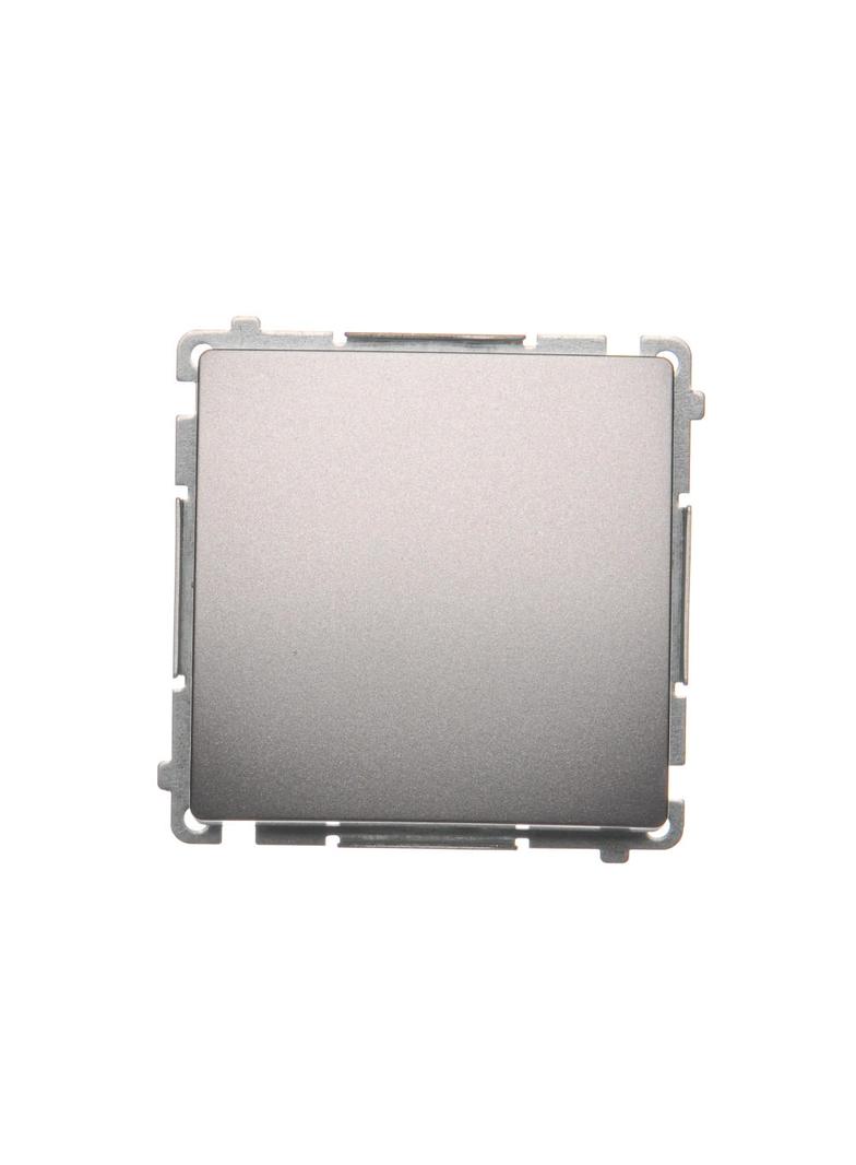 Simon Basic Przycisk pojedynczy rozwierny bez piktogramu 10A z. śrub. stal inox