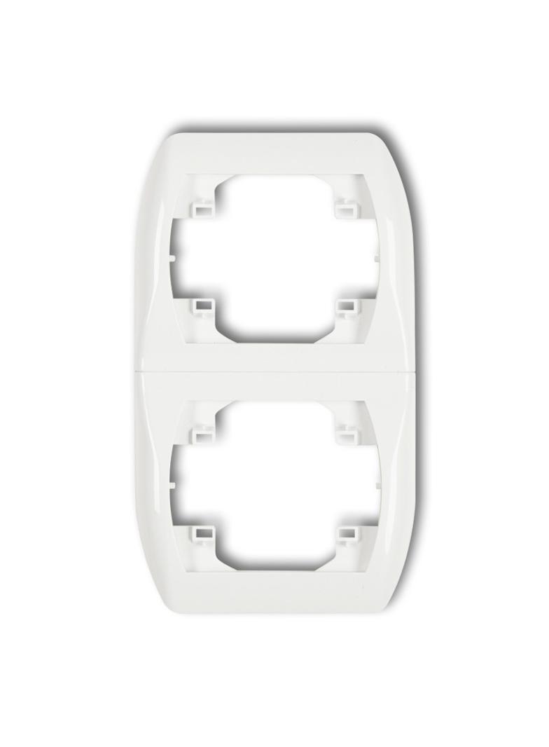 TREND Ramka pionowa podwójna biała