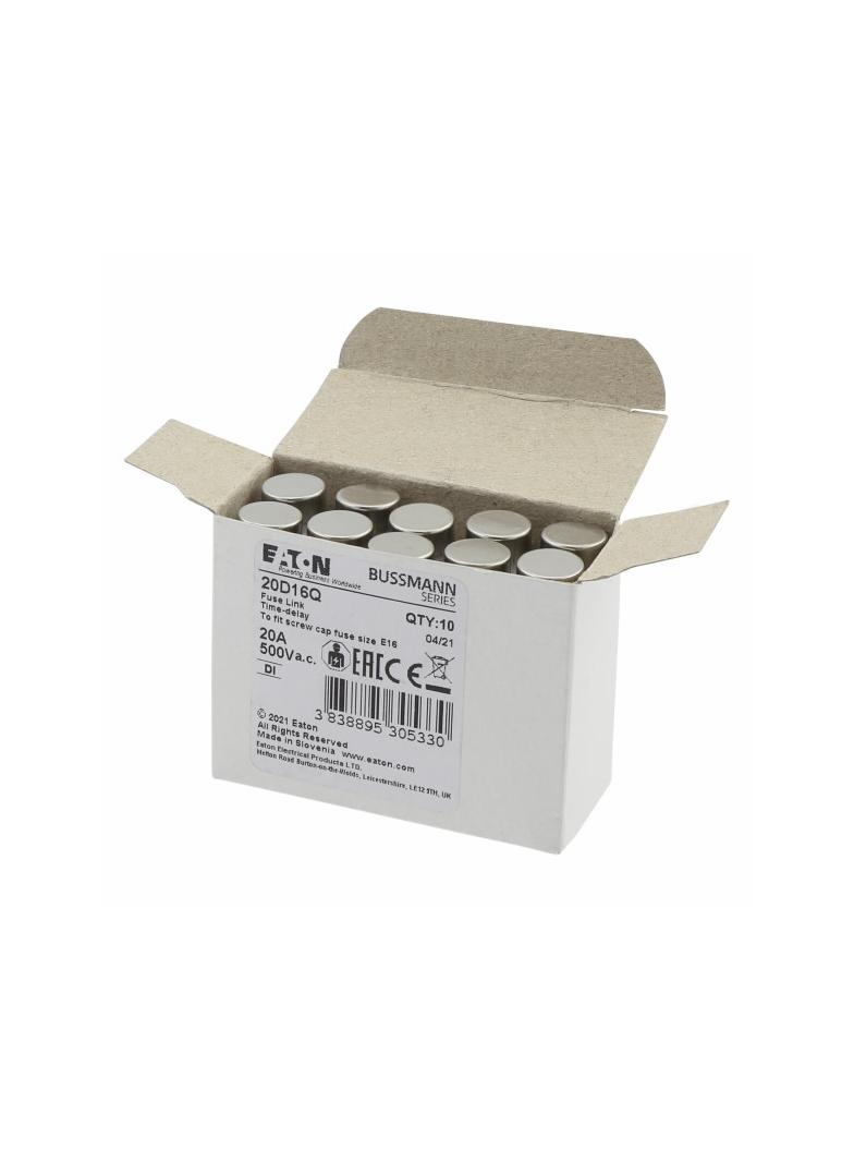 FUSE 20A DI/E16 500VAC DZ Wkładka DI 20A 500VAC DZ E16 20D16Q EATON