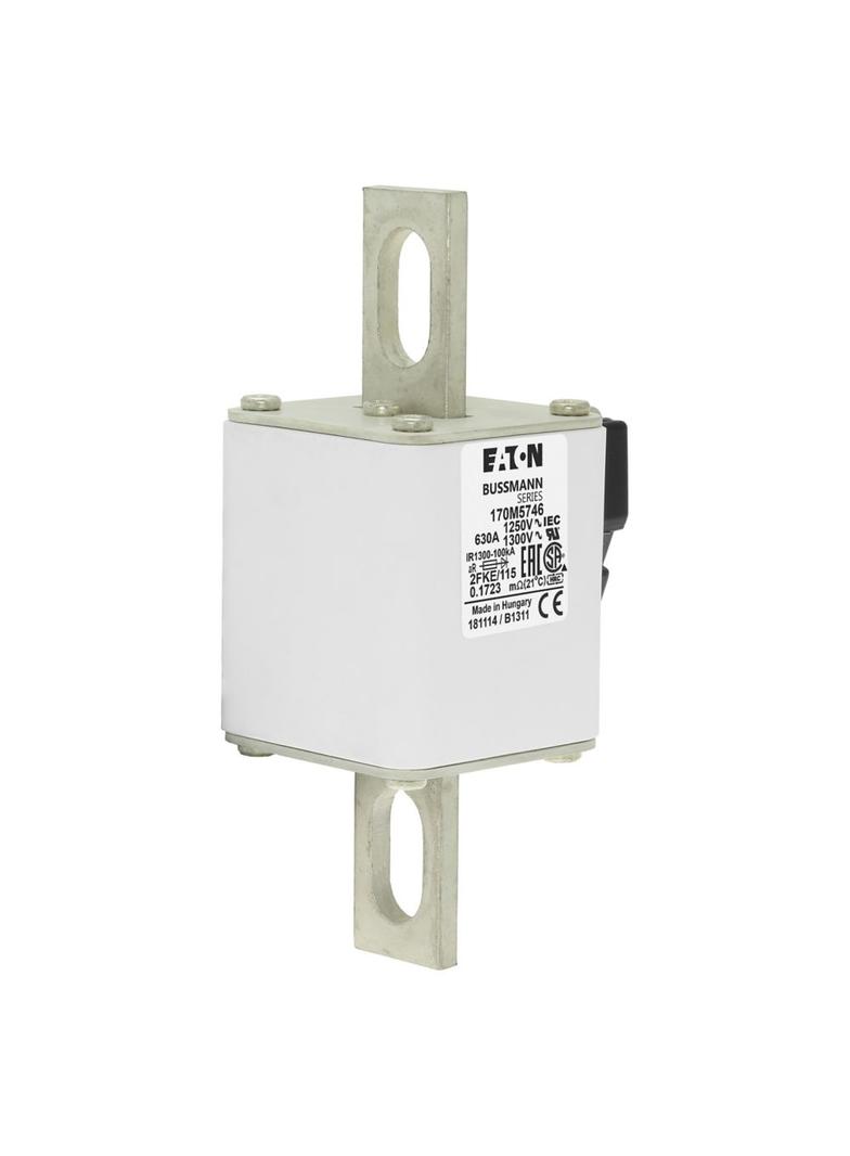 FUSE 630A 1250V 2FKE/115 AR CU Wkładka szybka 630A AC 1250V rozmiar 2 61x77x160 mm aR IEC, 170M5746