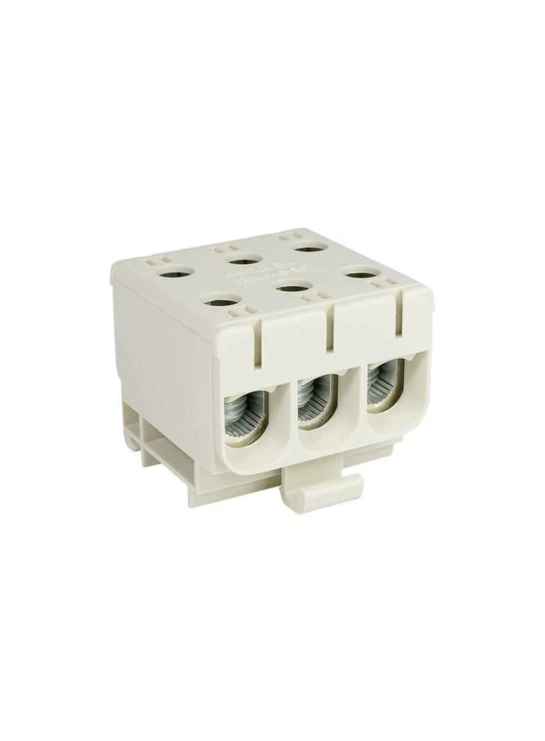 Złączka przelotowa gwintowana na szynę AL/CU 145A 3x(2,5-50)mm2 WLZ35/3x50/s szara 48.351 OPATÓWEK