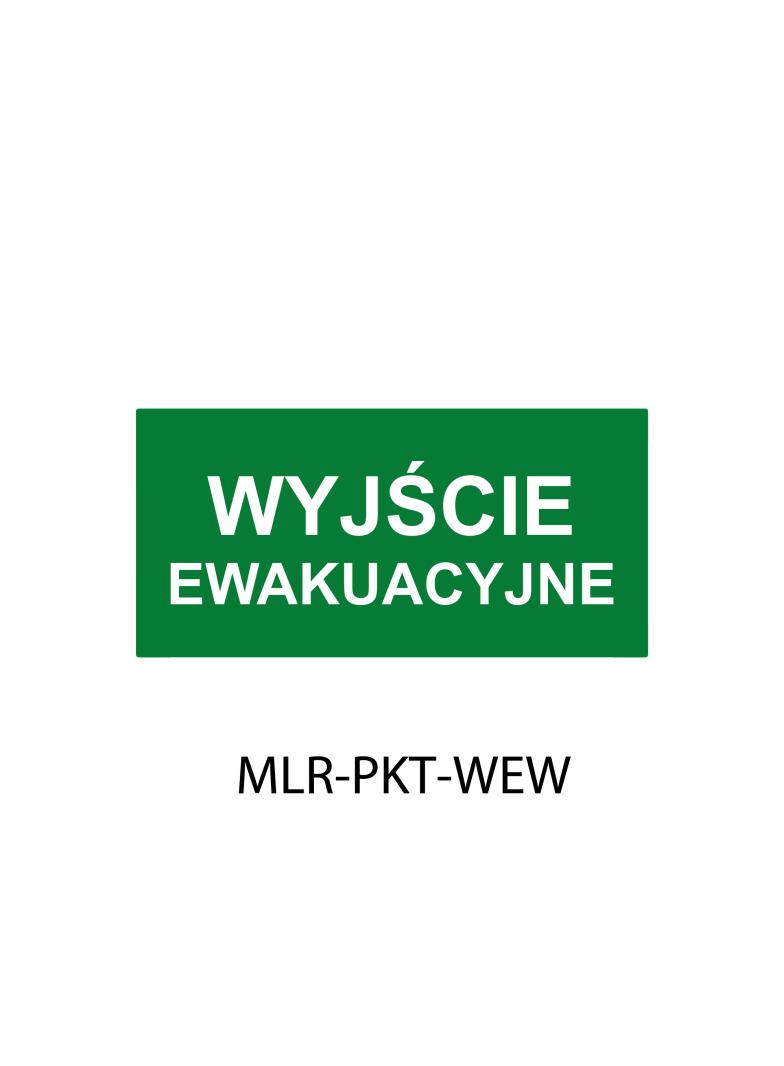 PIKTOGRAM DO OPRAWY MALER WYJŚCIE EWAKUACYJNE