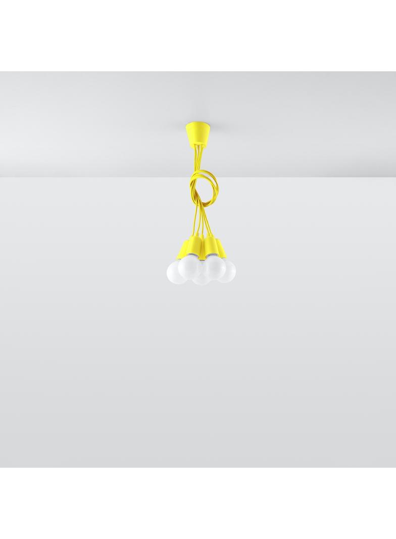 Sollux Lampa wisząca DIEGO 5 żółta SL.0580