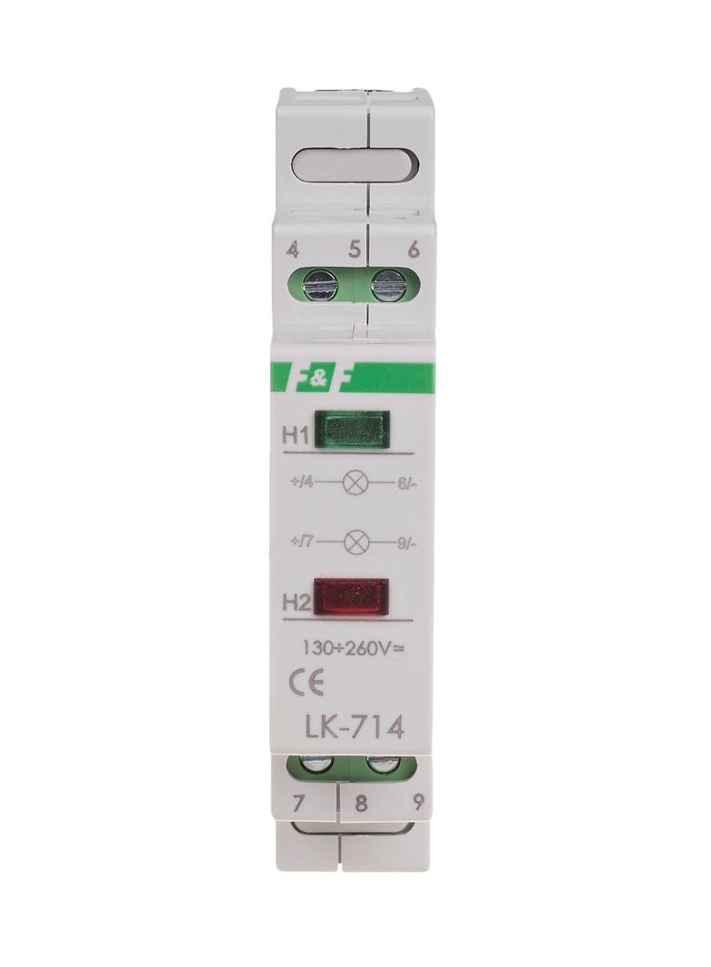 Lampka sygnalizacyjna zasilania-dustanowa 130-260V LK-714 F&F