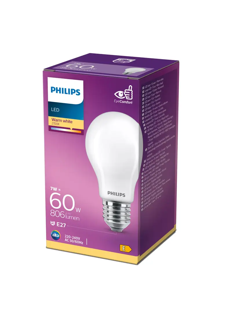 LED classic 60W A60 E27 WW FR ND 1CT/10 Żarówka LED