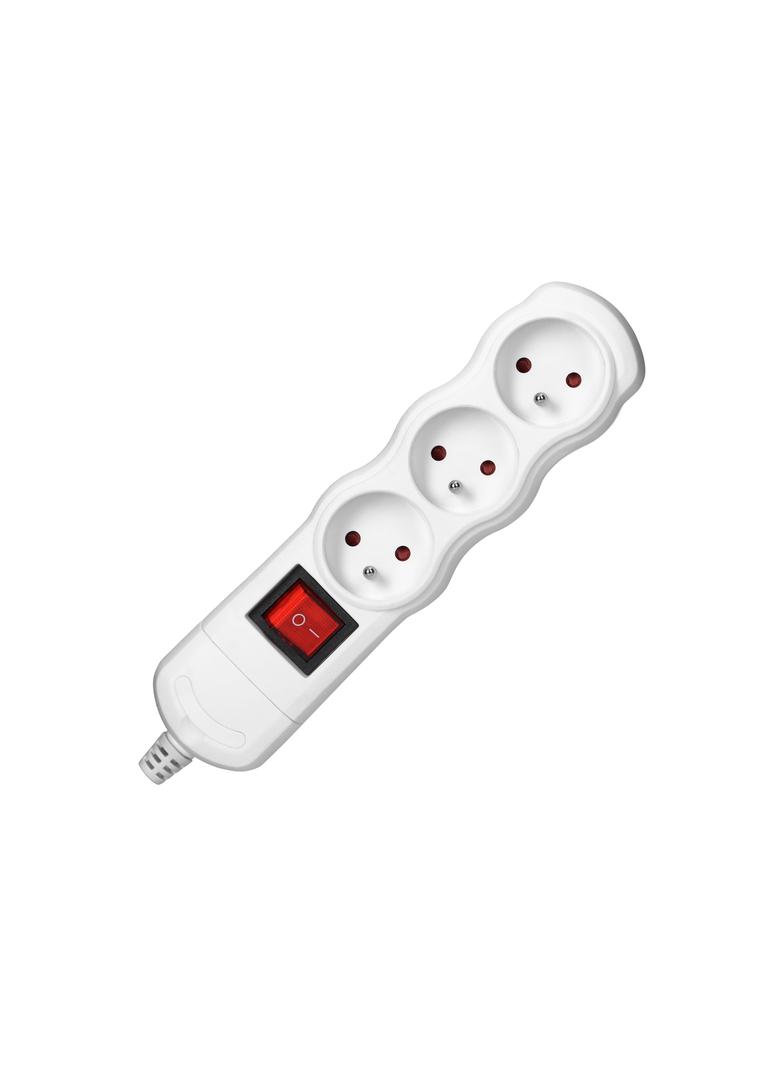 Rozgałęźnik wielogniazdowy 3x2P+Z z wyłącznikiem biały OR-AE-13263/W ORNO
