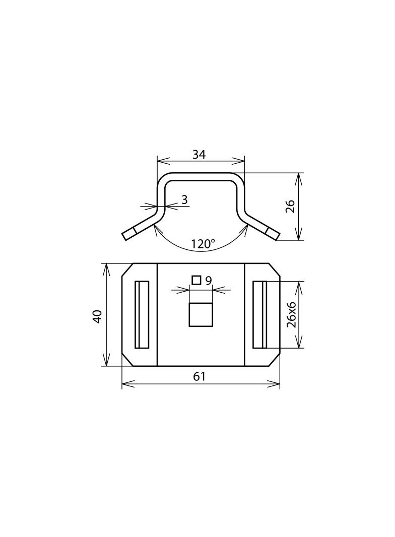 Łącznik do obejmy taśmowej, NIRO