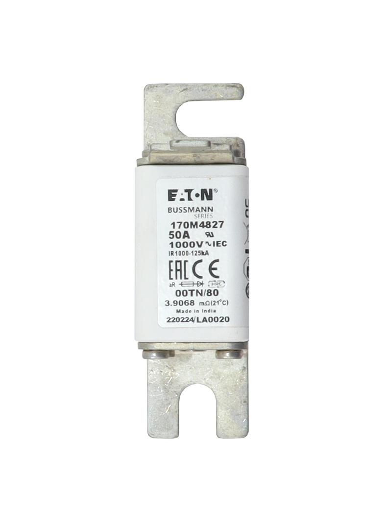 50A 1000V 00TN/80 aR INDICATOR FUSE Wkładka szybka 50A AC 1000V rozmiar 00 30x47x98 mm aR D 170M4827