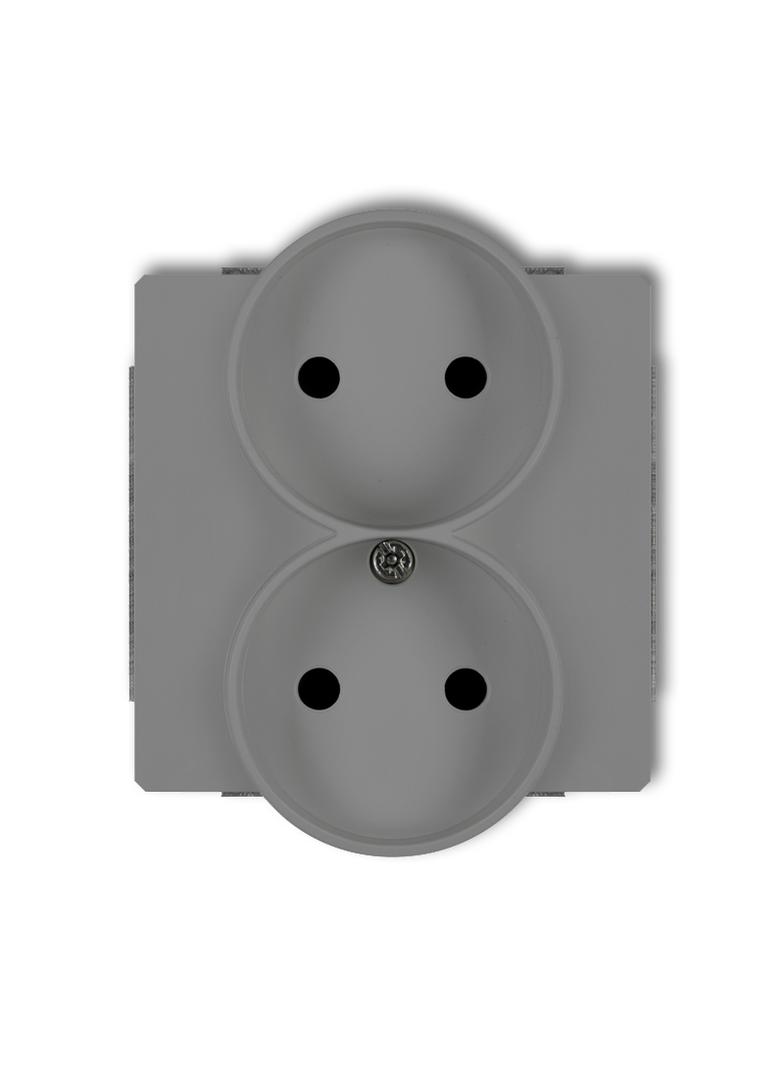 DECO Mechanizm gniazda podwójnego do ramki DECO Soft bez uziemienia 2x2P (przesłony torów prądowych)