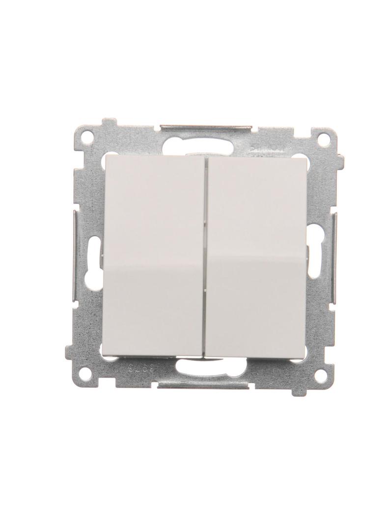 Simon 54 Łącznik świecznikowy do wersji IP44 10A 250V szybkozłączka biały *Posiada wkładkę uszczelniającą pod klawisze DU1W DW5B.01/11 KONTAKT