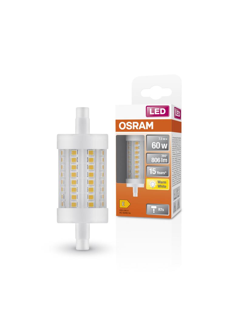 LED LINE 78mm 60 6,5W 827 230V R7S 6X1 LEDVANCE
