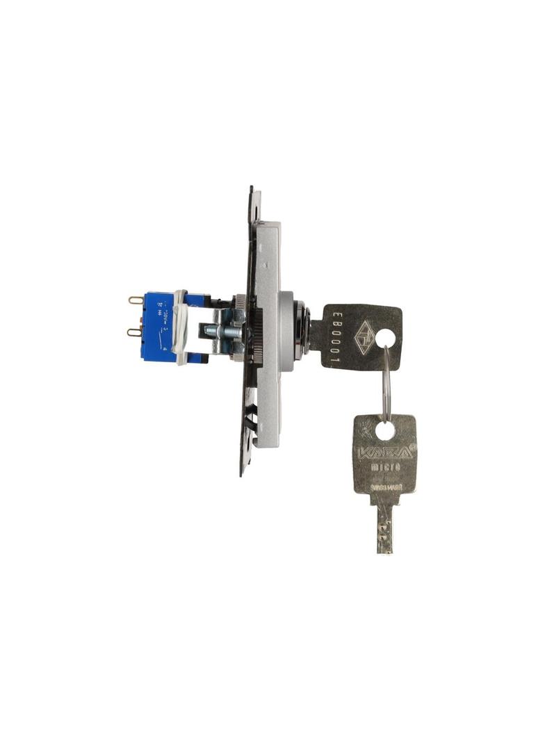 Simon 55 Łącznik na kluczyk pojedynczy jednobiegunowy 2 pozycyjny /0-I/ styk 1Z 5A Aluminium mat TW1K.01/143 KONTAKT