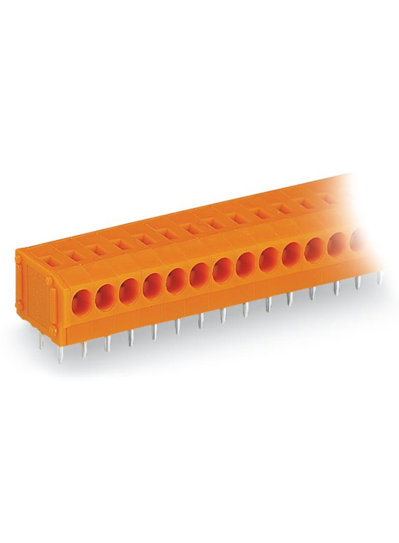listwa zaciskowa do pł. drukowanych 10-bieg. pomarańczowa raster 3,81 mm /30szt./ WAGO