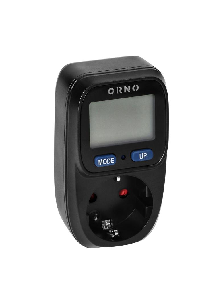 Watomierz, kalkulator energii z wyświetlaczem LCD, wersja schuko, czarny