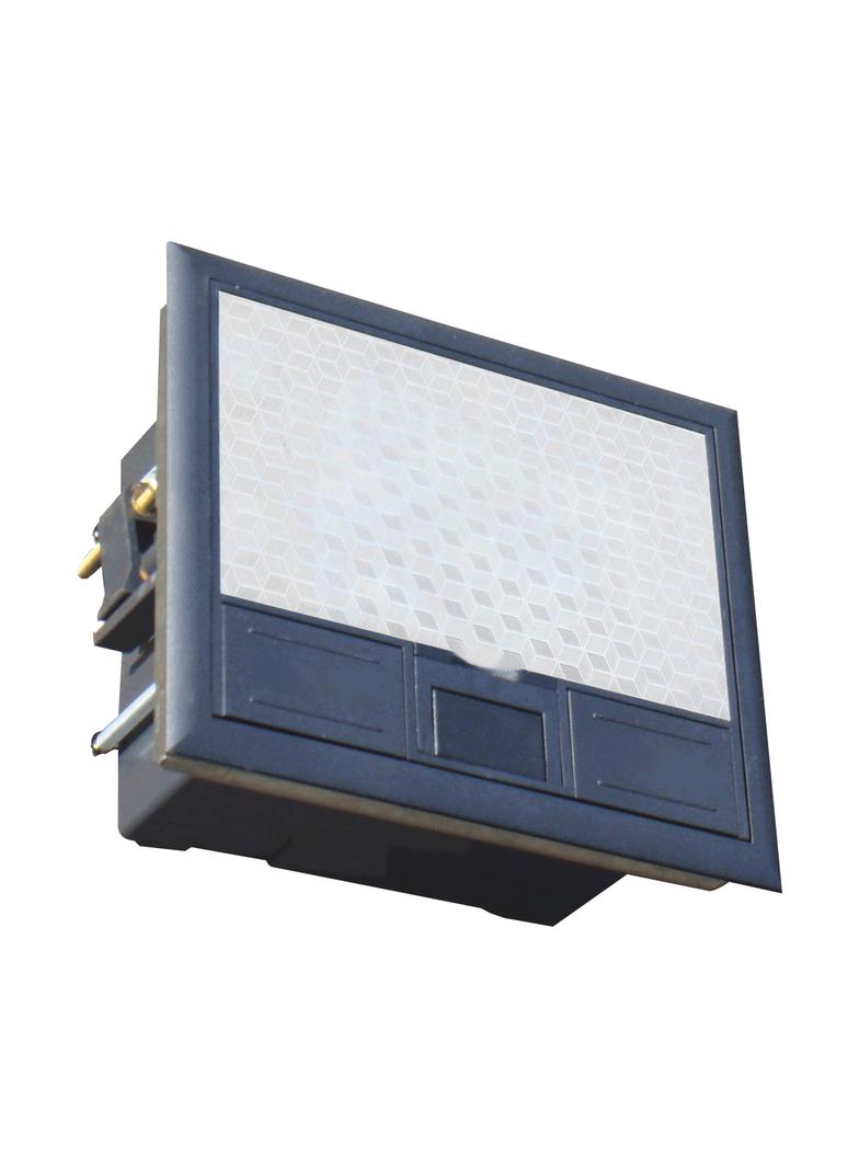 Puszka podłogowa na gniazda modułowe 4 x 45x45mm lub 8 x 22,5x45mm, pokrywa: stal nierdzewna, czarna