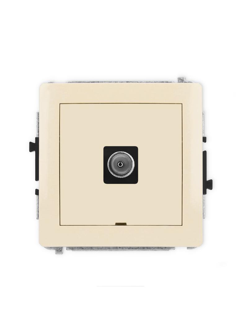 DECO Mechanizm gniazda antenowego pojedynczego TV, bez pola opisowego beżowy