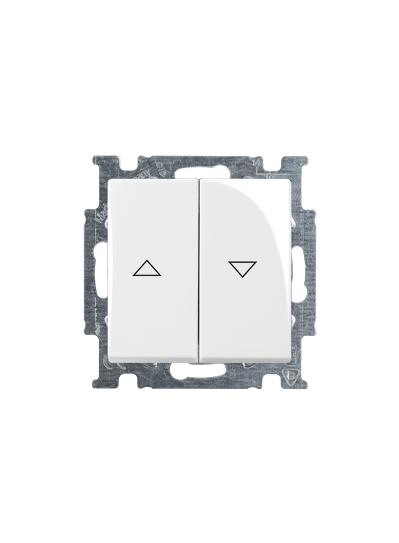 BASIC55 Wyłącznik żaluzjowy Z blokadą nawrotu kremowy