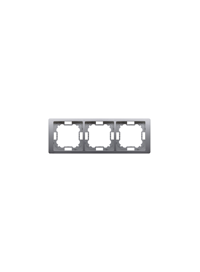 Simon Basic Neos Ramka 3-krotna NEOS – uniwersalna poziom i pion stal inox BMRC3/21 KONTAKT