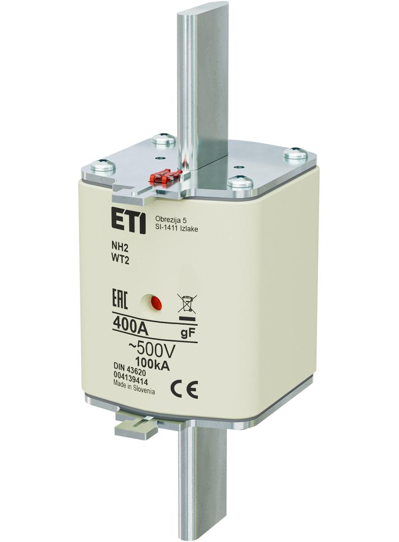 Wkładka topikowa NH szybka KOMBI NH2/WT2 gF 400A 500V 004139414 ETI
