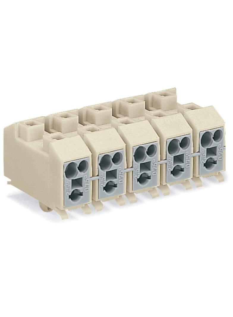 złączka zasilająca 3-torowa ze stopkami zatrzaskowymi