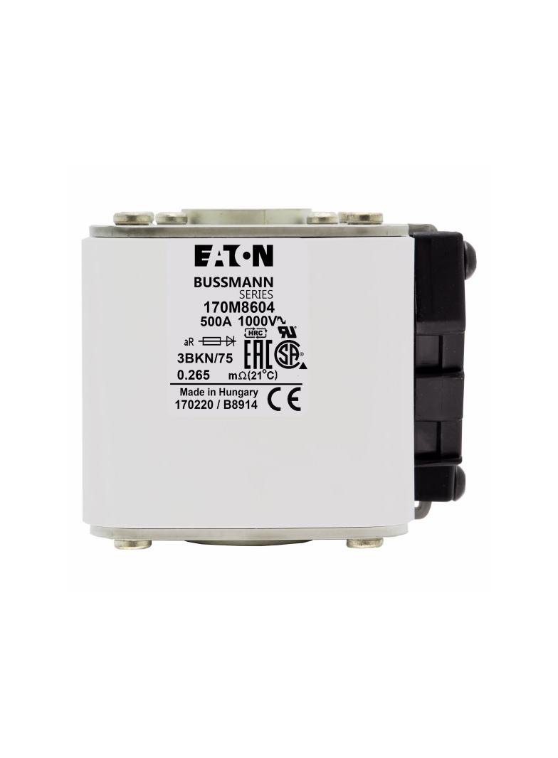 FUSE 500A 1000V 3BKN/75 AR UR Wkładka szybka 500A AC 1000V rozmiar 3 74x92x76 mm aR IEC UL 170M8604