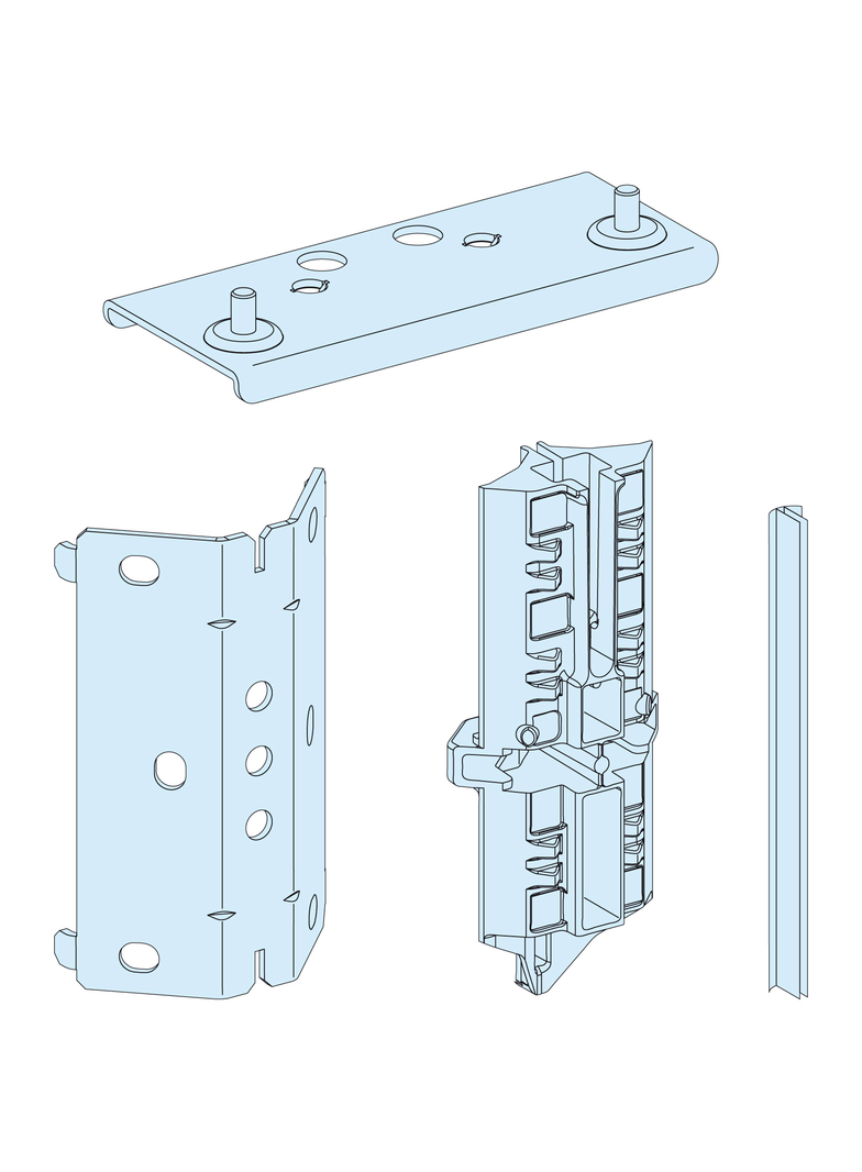 Rozdzielnice PrismaSet, komplet łączący obudowy stojące