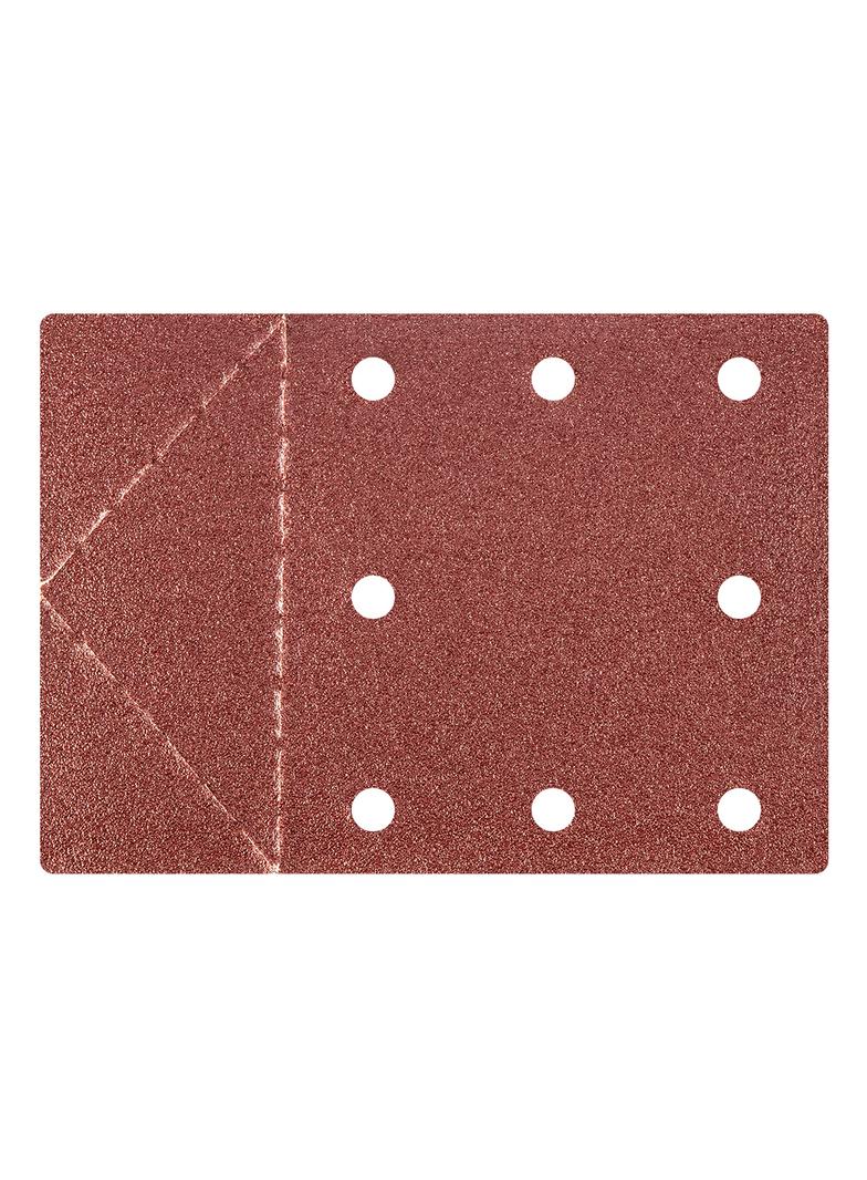 Papier ścierny 115 x 160 mm, otwory, perforacja do odrywania, rzep. K80, 3 szt.