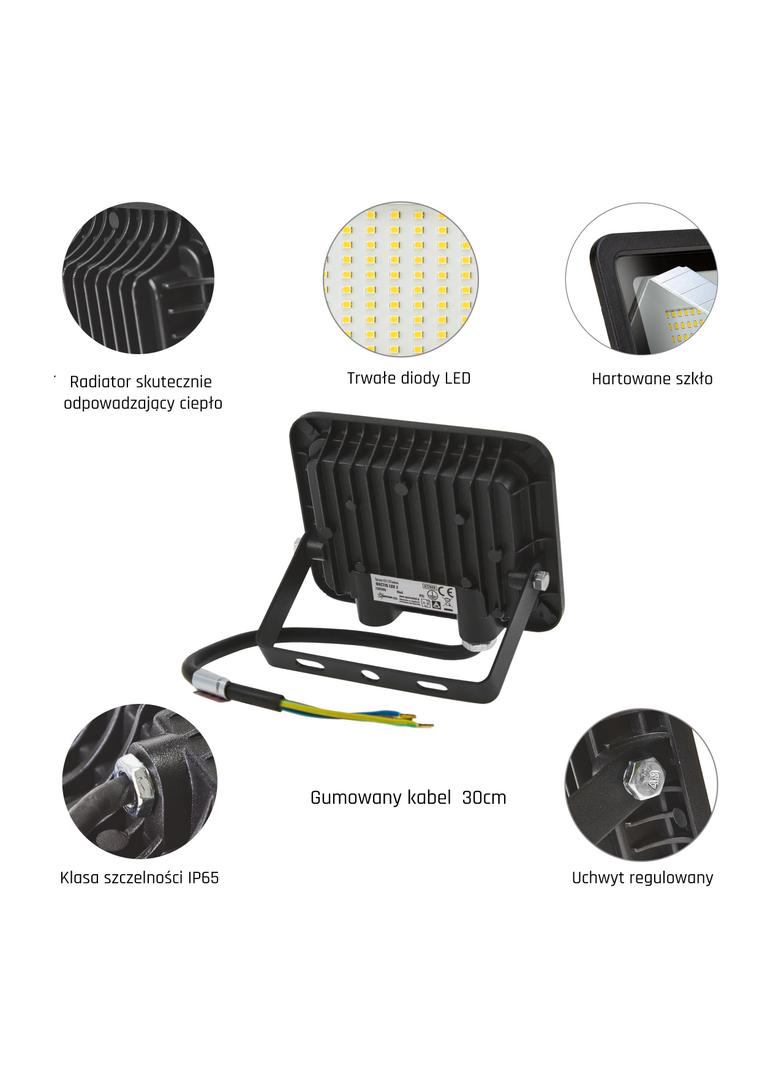 Naświetlacz halogen 20W IP65  SLI029038NW Spectrum Led