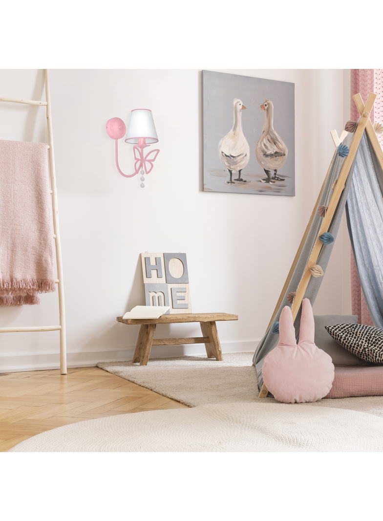 MILAGRO Kinkiet CHARLOTTE PINK 1xE14