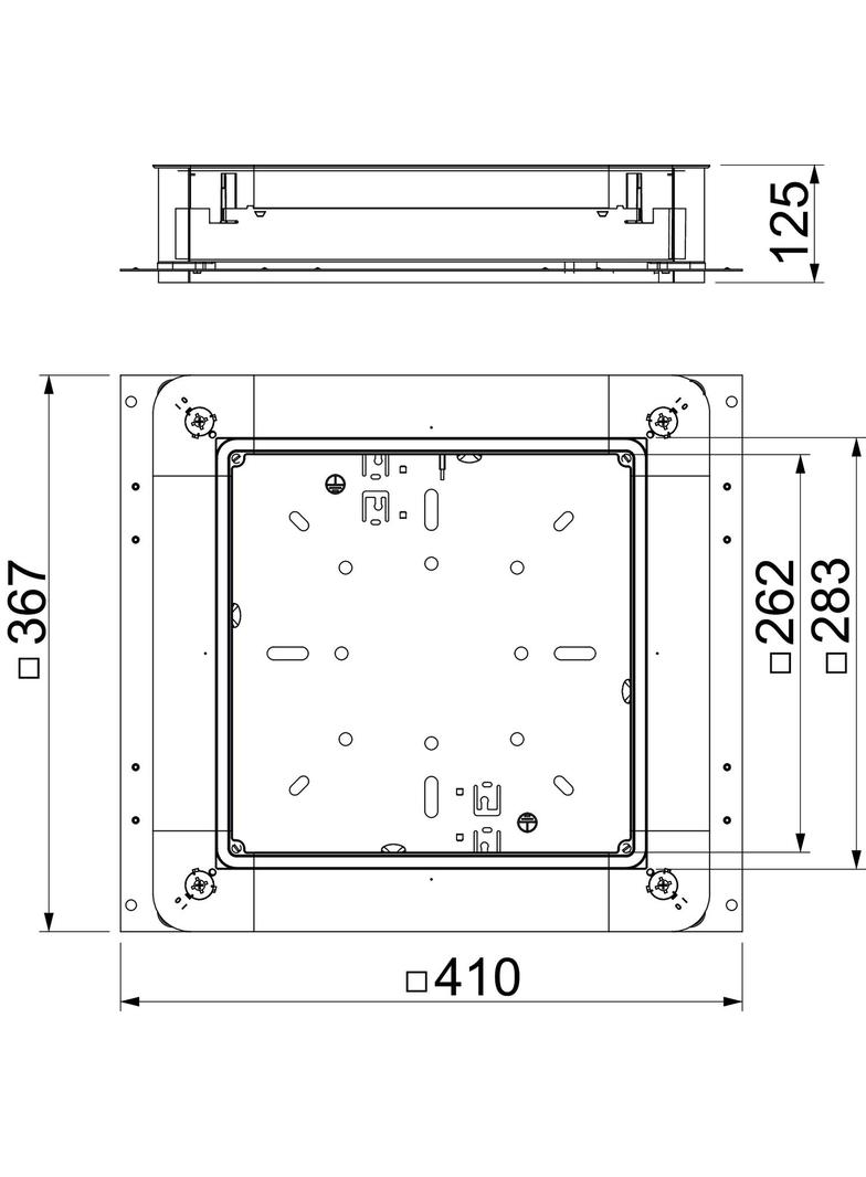 UZD 250-3 R, Puszka podpodłogowa UZD250-3R