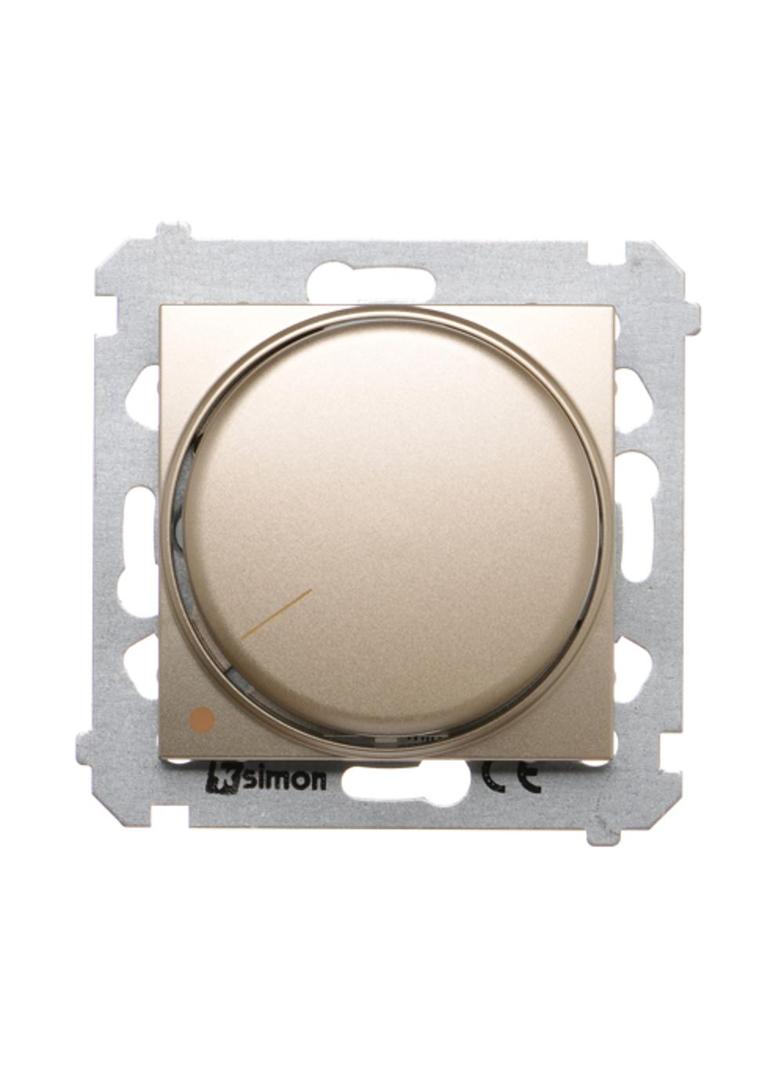 Simon 54 Ściemniacz obrotowy dwubiegunowy do LED ściemnialnych 230V 5-215W złoty mat *Wymagana insta