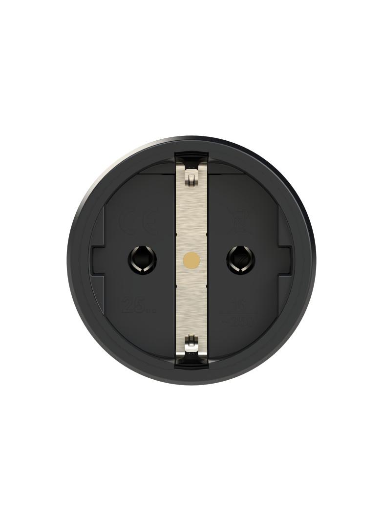 GNIAZDO PRZENOŚNE JEDNOFAZOWE GUMOWE 10/16A 2 P+Z  Gniazdo gumowe z zab. bocznym VDE  (z klapką) IP4