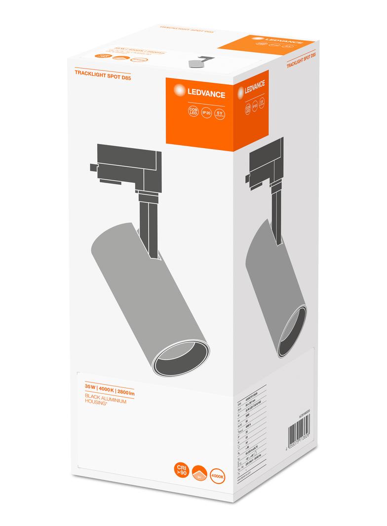 Szynowa oprawa TRACKLIGHT SPOT D85 35W 4000K 90RA NFL BK