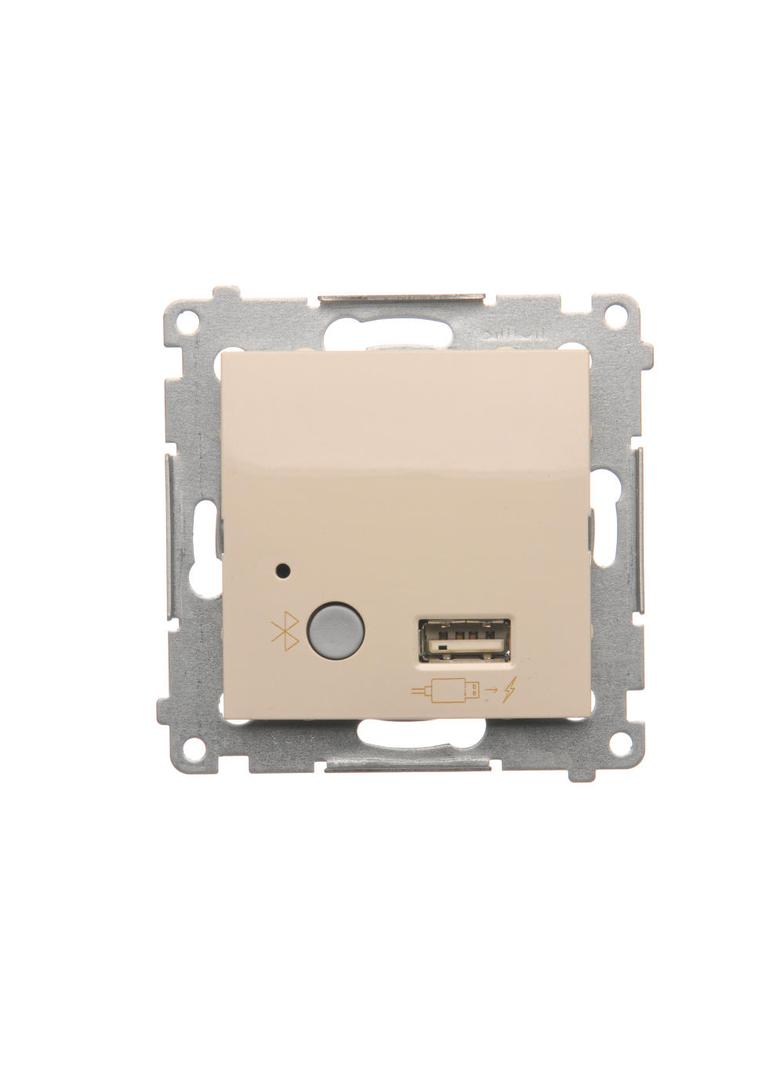 Simon 54 Odbiornik Bluetooth z ładowarką USB krem