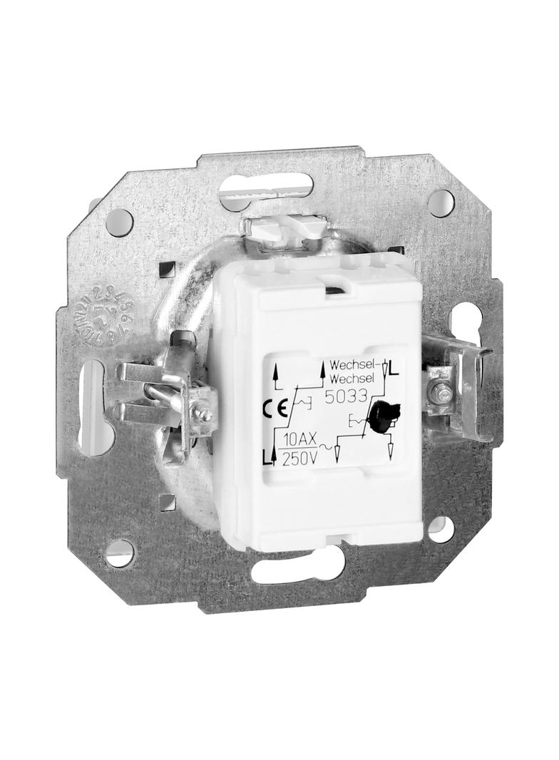 Łącznik podtynkowy schodowy podwójny Pearl, 10A, 250V, WP-2/5P, biały OR-OE-7702/2/W ORNO