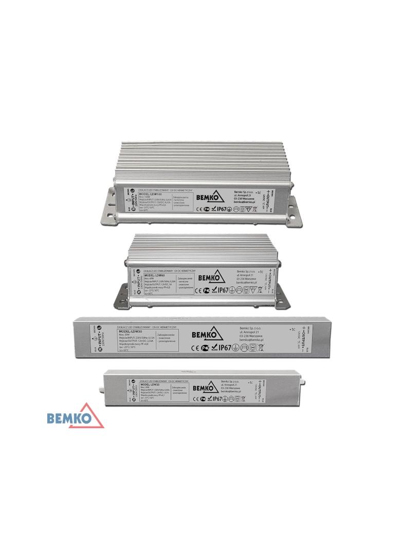 ZASILACZ ELEKTRONICZNY LED HERMETYCZNY IP68 12V 20W