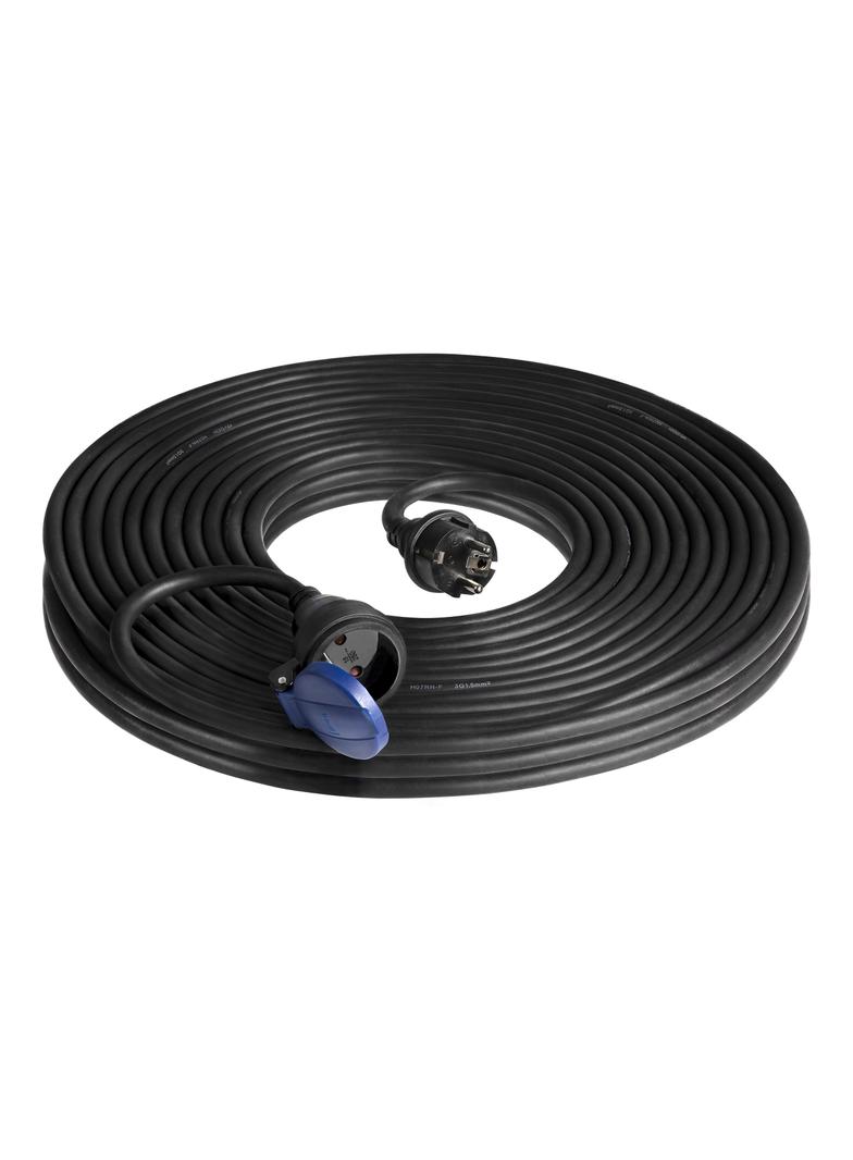Przedłużacz warsztatowy bryzgoszczelny IP44 1x2P+Z 30m,kabel gumowy olejoodporny H07RN-F 3x1,5mm2,