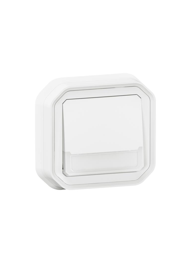 NOWE PLEXO - PRZY. NO/NC PODŚWI. Z UCHWYT ETY. PODTYNK. 10A- 250V~ BIAŁY