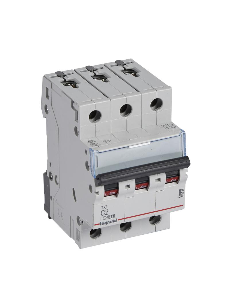 Wyłącznik Nadprądowy 3P C2A 6kA AC S303 TX3 403538 LEGRAND