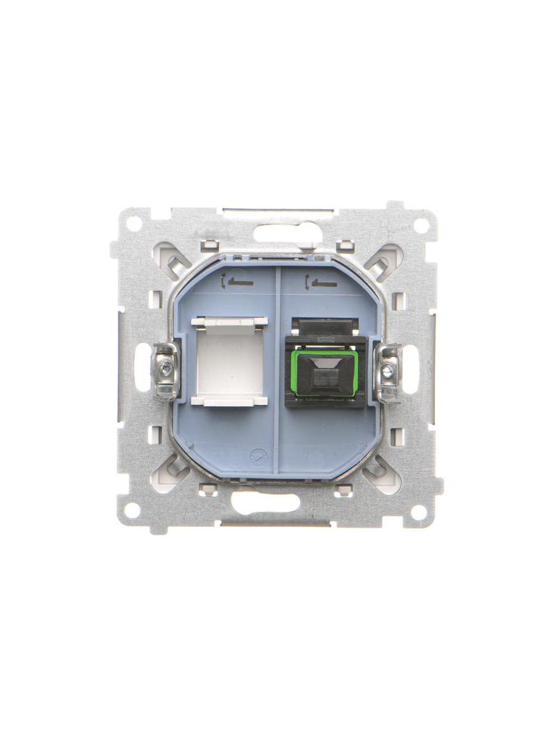 Simon 55 Gniazdo światłowodowe / optyczne pojedyncze SC/APC Biały mat