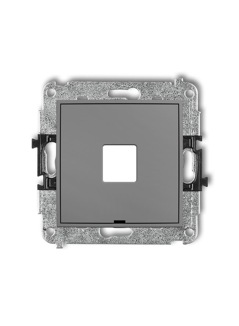 MINI Mechanizm gniazda multimedialnego pojedynczego bez modułu, bez pola opisowego (standard Keyston