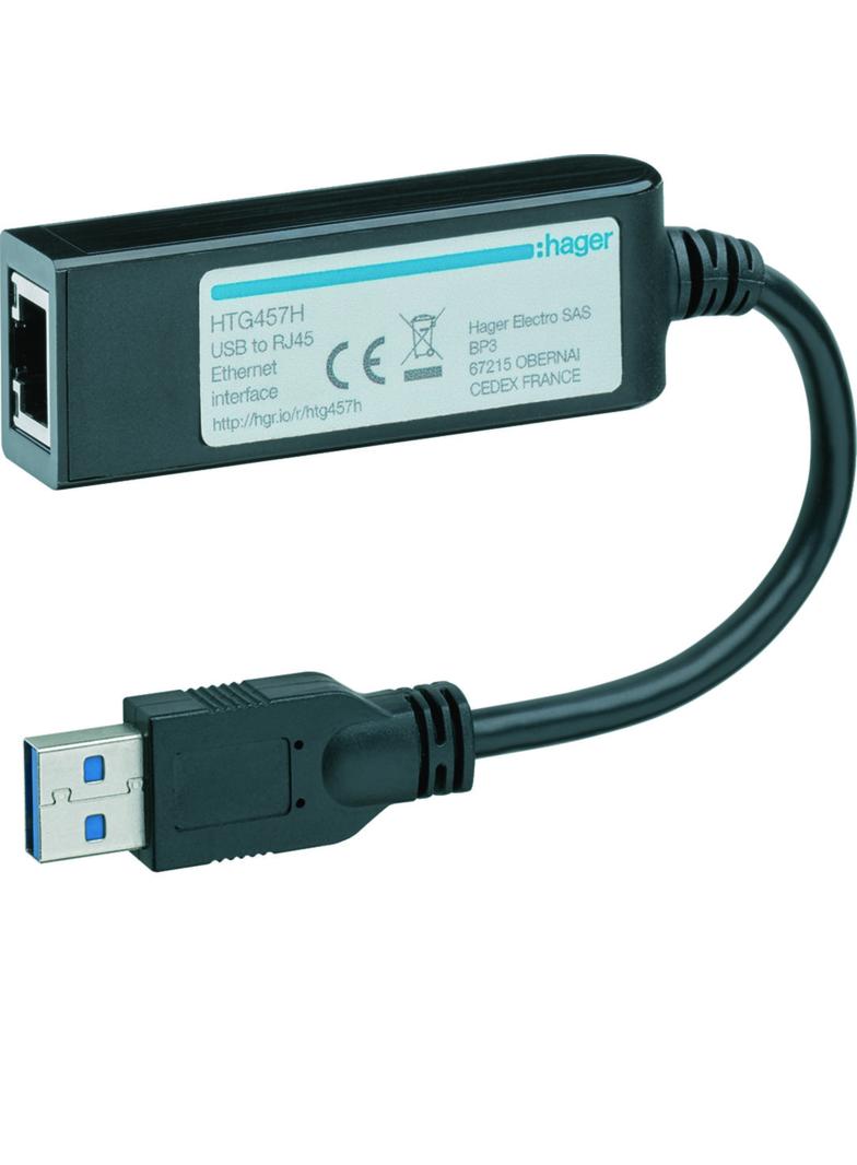 agardio.manager Adapter USB-RJ45 Ethernet HTG457H HAGER