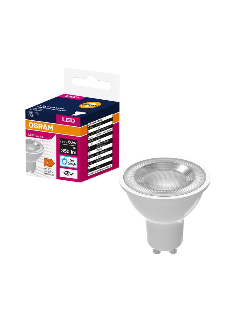 Lampa LED VALUE non-dim PAR16 50 36° 4,5W 865 230V GU10