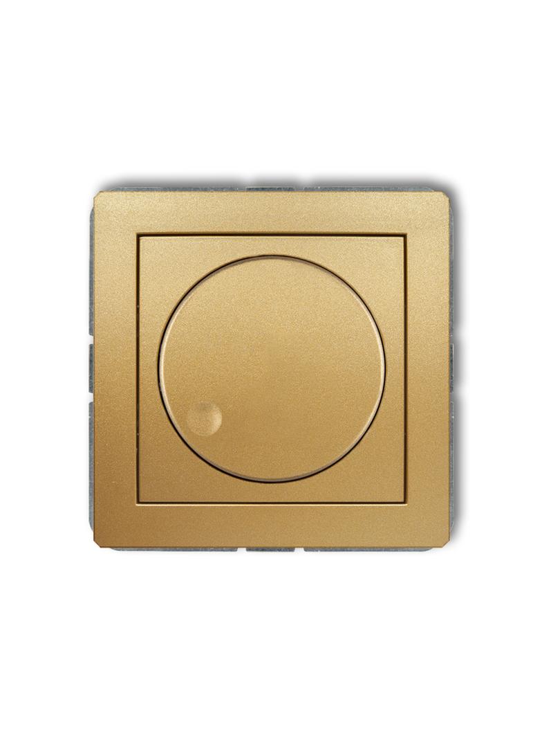 DECO Mechanizm elektronicznego regulatora oświetlenia przyciskowo-obrotowego do lamp LED złoty