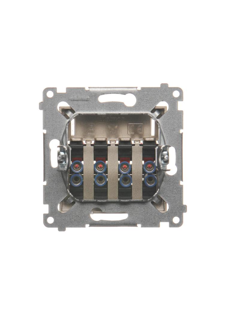 Simon 54 Gniazdo głośnikowe 4-krotne Przekrój przewodów dla wejścia i wyjścia 25 mm2 złoty mat