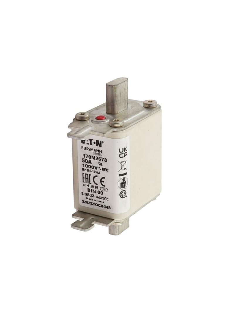 50A 1000V aR DIN 00 TYPE T FUSE Wkładka szybka 50A AC 1000V DIN 00 aR DIN IEC nieizolowane 170M2678
