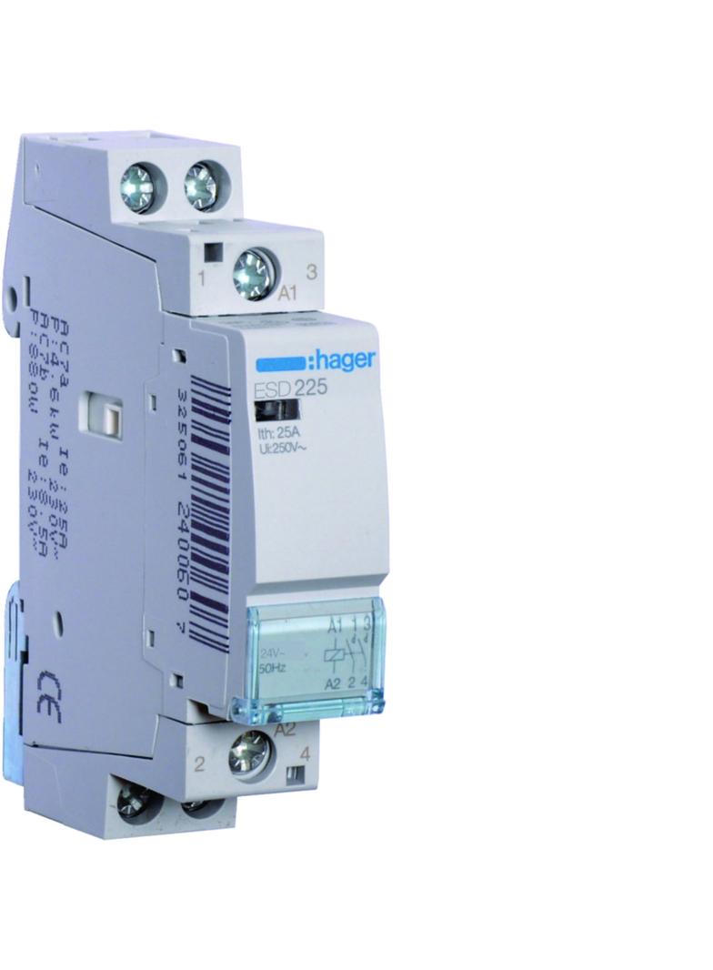 Stycznik modułowy 24V AC 2Z 25A AC-7A B ESD225 HAGER