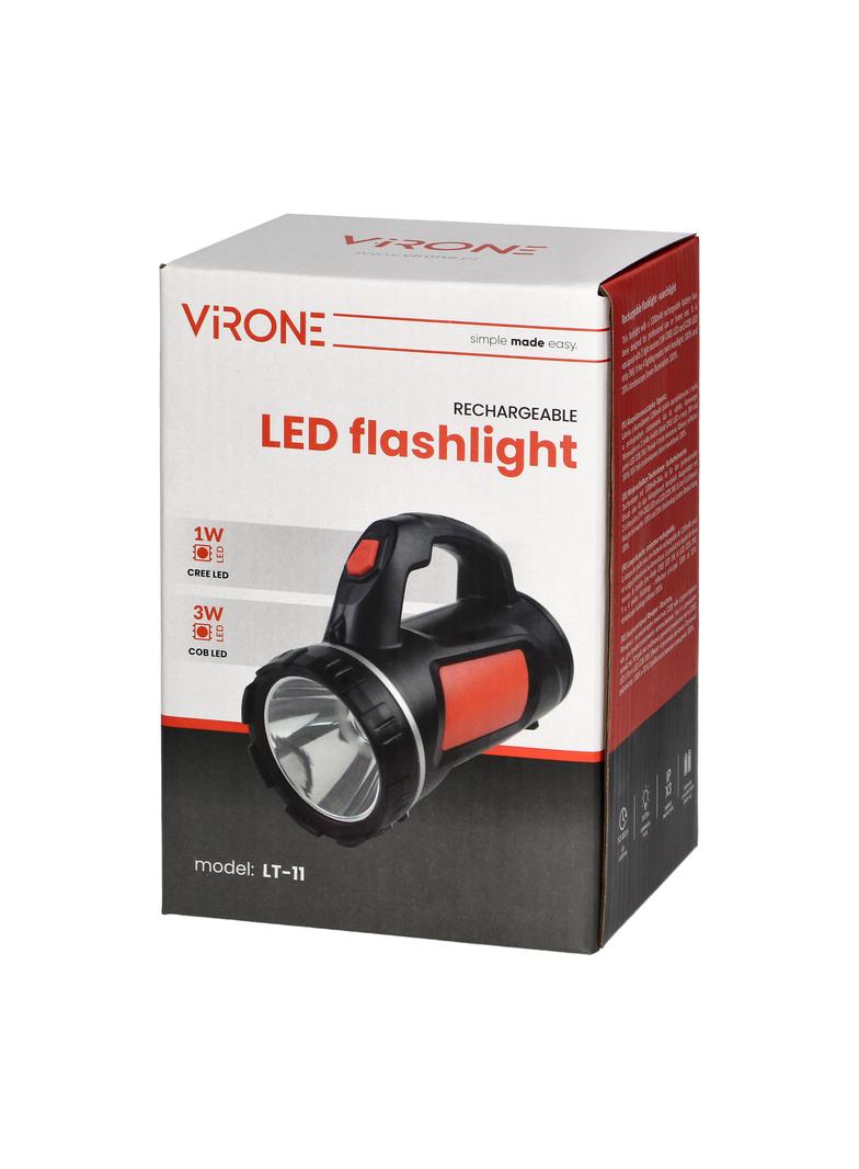 Latarka LED CREE 3W + COB 1W z akumulatorem 1200 mAh LT-11 ORNO