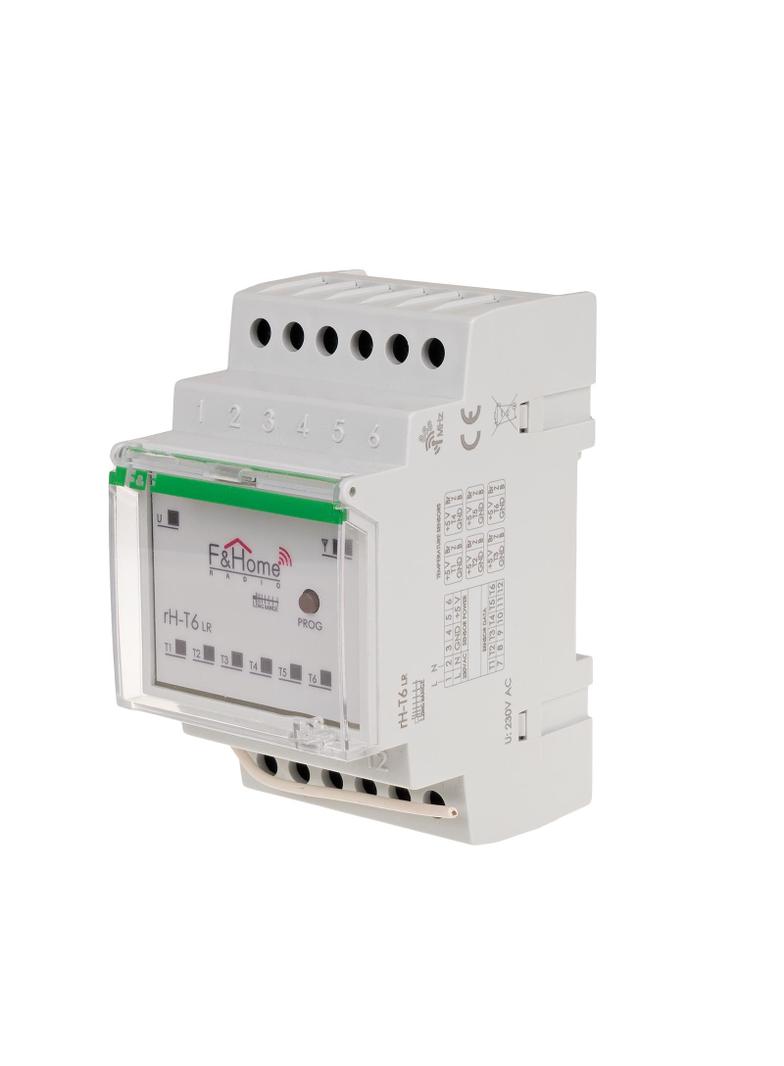 Czujnik temperatury, 6-kanałowy, montaż na szynie DIN